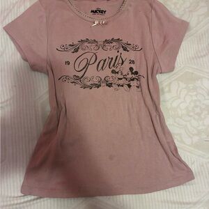 Disney Pink Paris Mickey Graphic Tee